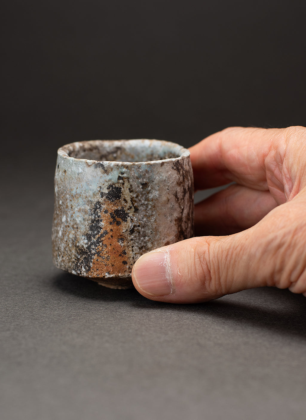 Sake Cup (Guinomi) - Yakishime (Shigaraki Clay)