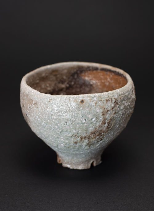 Yakishime tea bowl (Shigaraki clay)