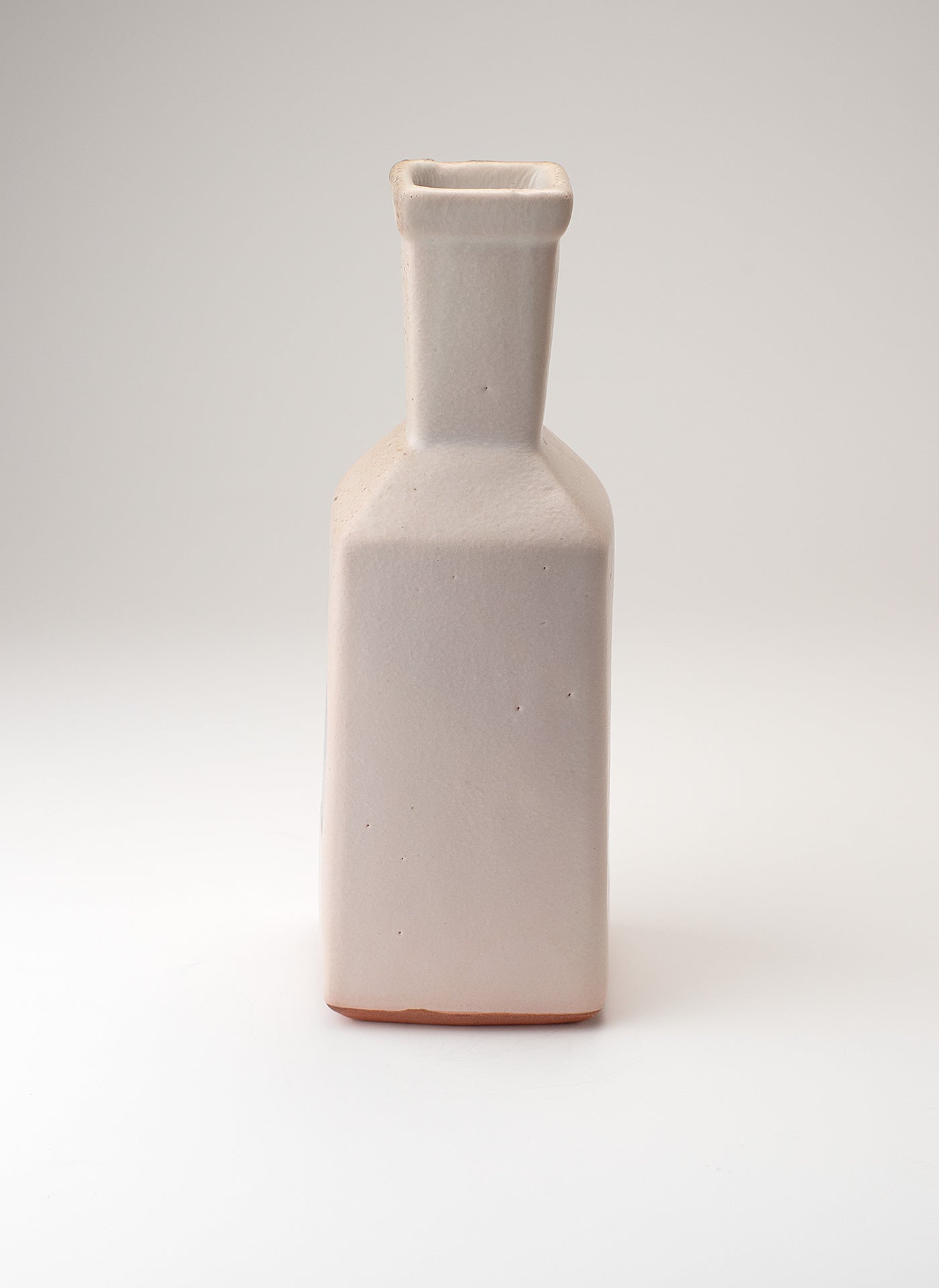 Square vase decorated with an illustration of a “suppon” turtle