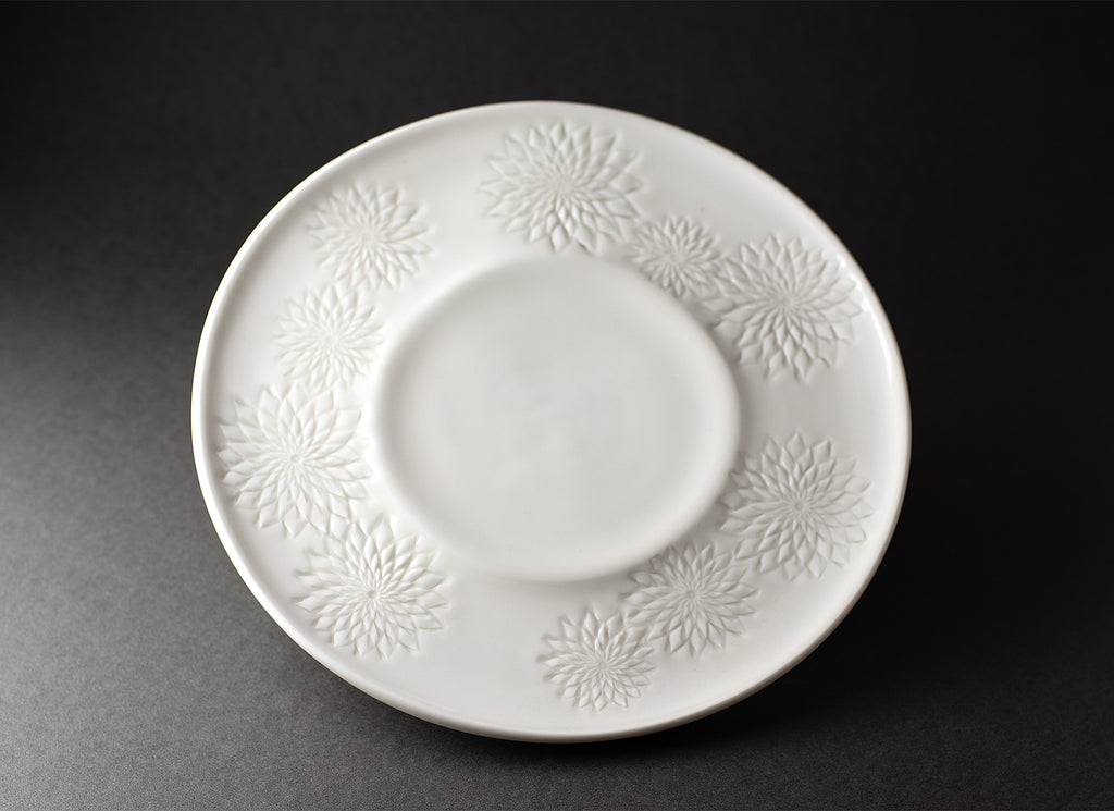"Clay Cut", decorative floral plate