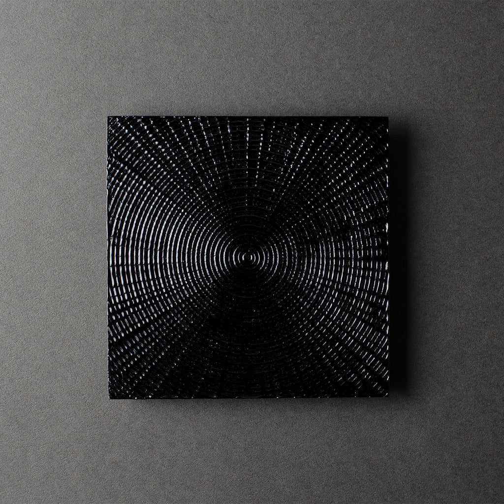 Small square bowl “Dush of Light”, black