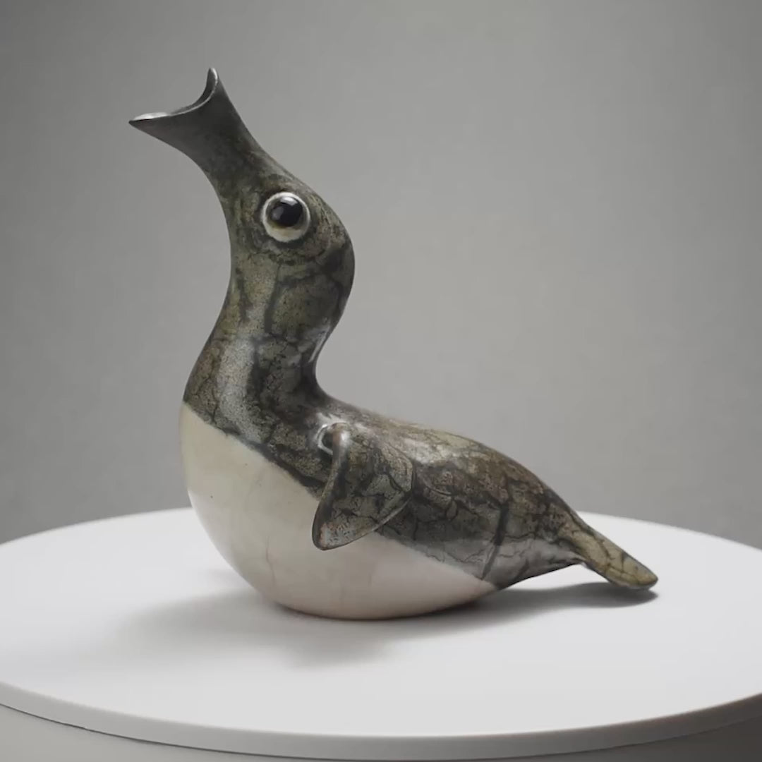 Récipient à saké en forme d’oiseau_B