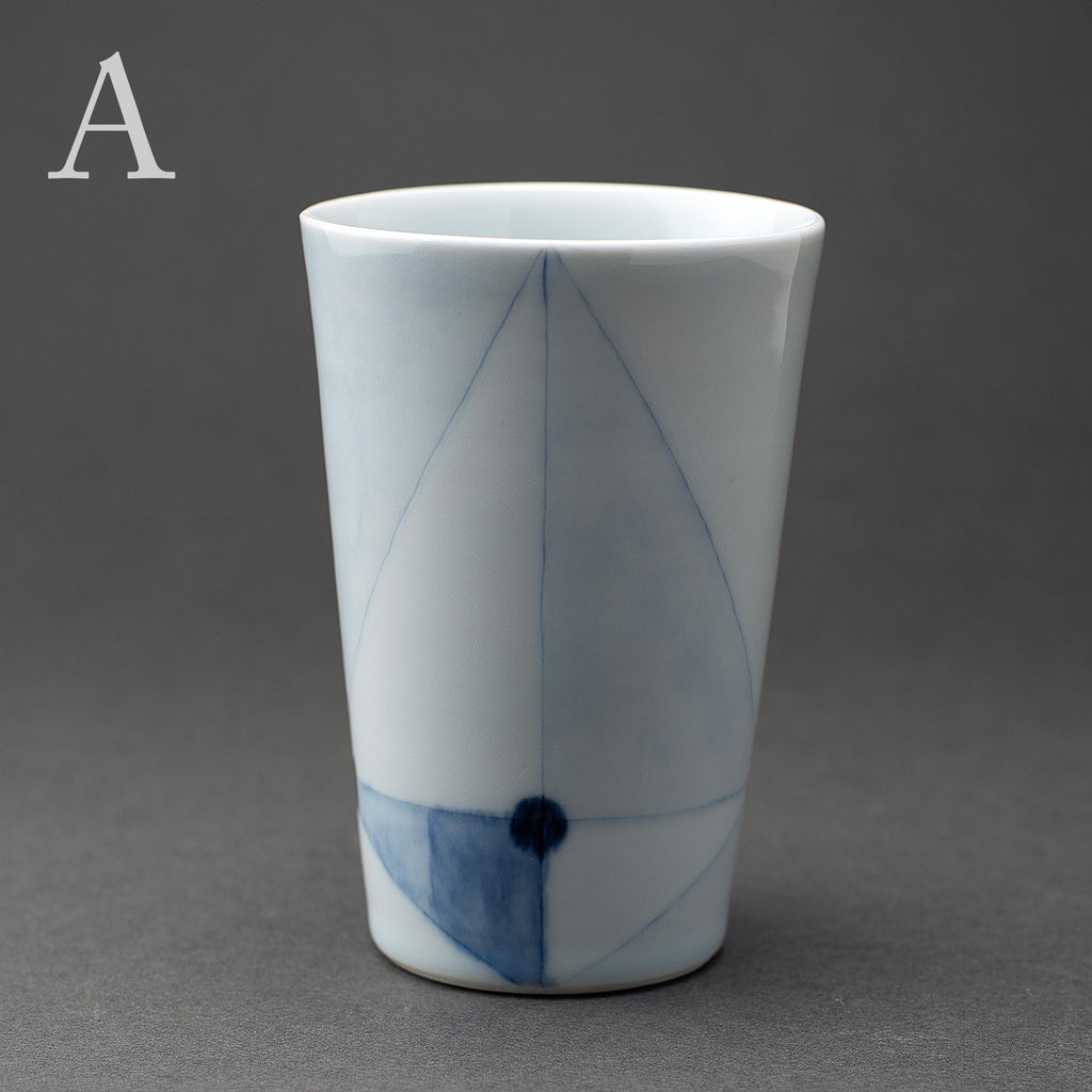 Cup for free use (blue porcelain under a glaze)