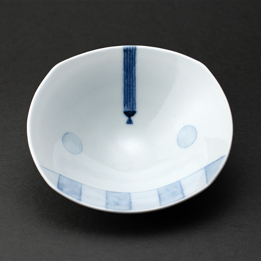 Blue porcelain pattern line, underglaze, small bowl (set of 5)