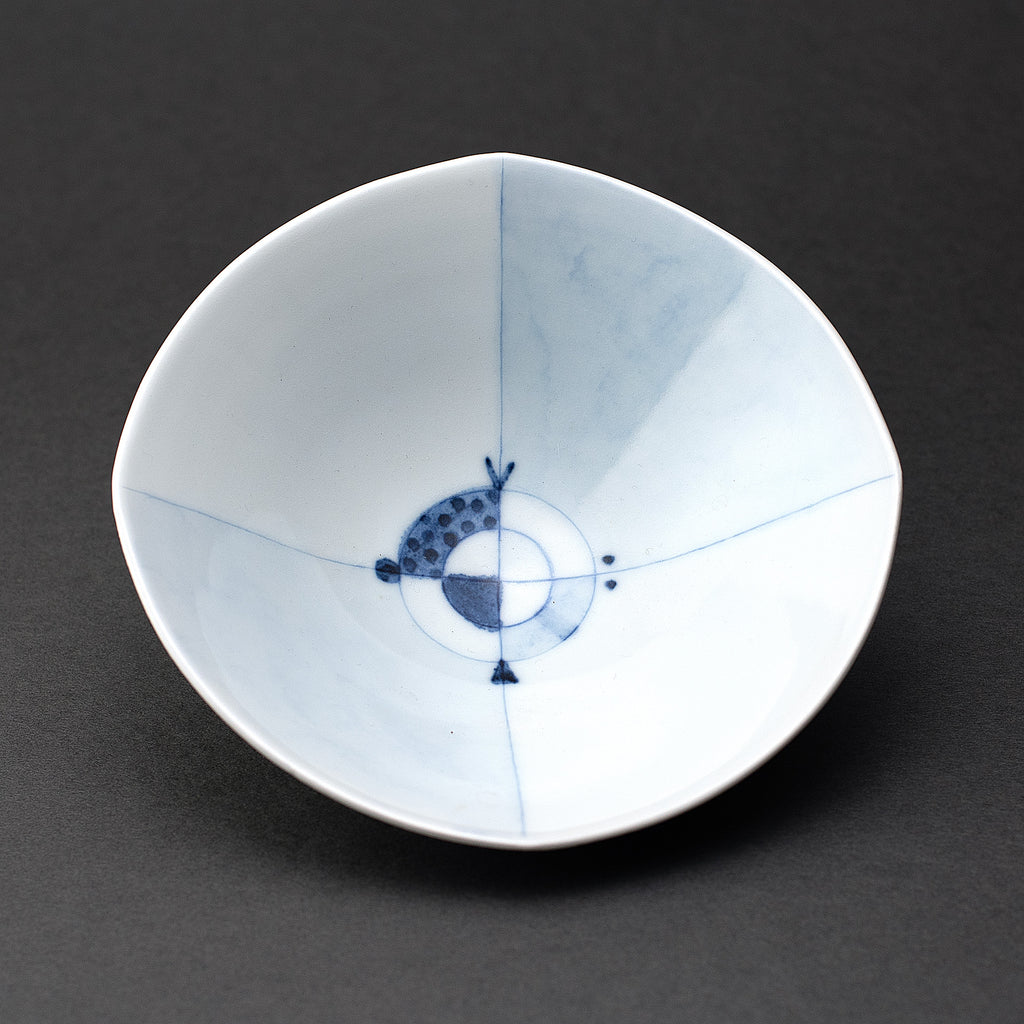 Blue porcelain pattern line, underglaze, small bowl (set of 5)