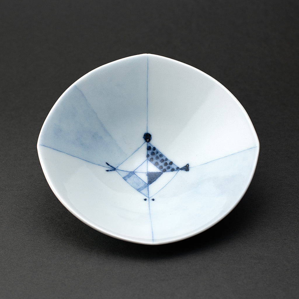 Blue porcelain pattern line, underglaze, small bowl (set of 5)